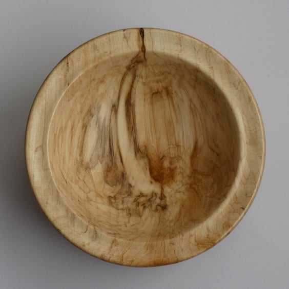 Handmade Spalted Sycamore Wood Trinket Bowl