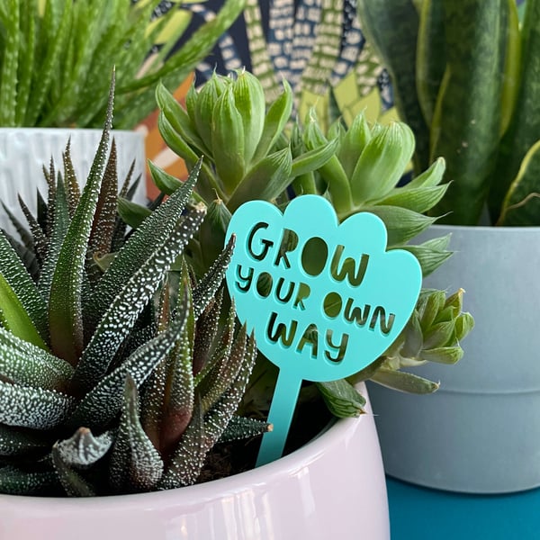 Plant marker gifts for plant lovers indoor plants, motivational quote gardener