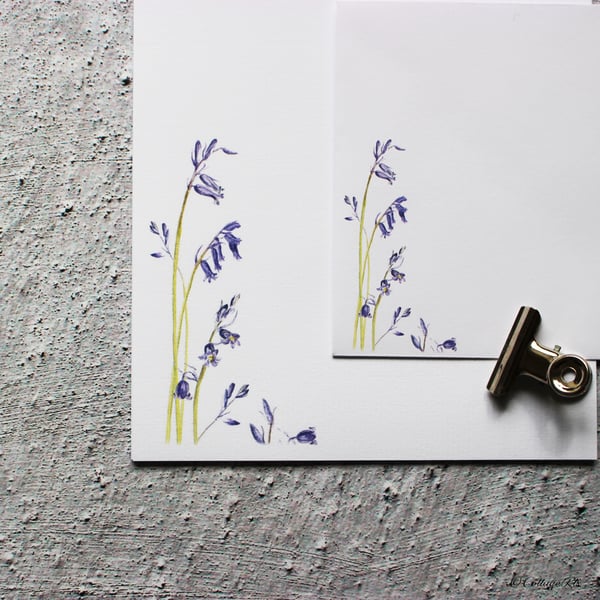 Bluebell Letter Writing Paper Hand Designed By CottageRts