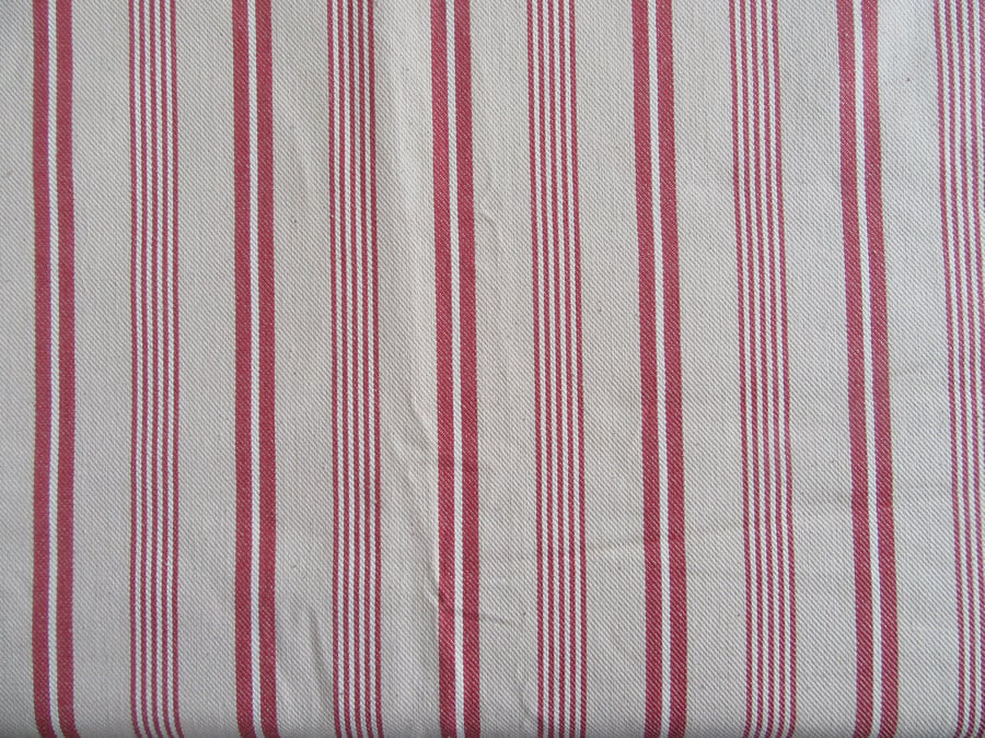 Fabric - Curtain weight striped twill cotton fabric