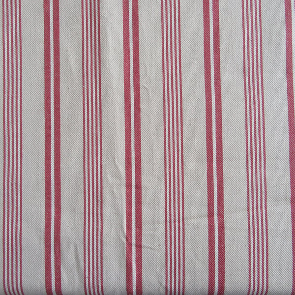 Fabric - Curtain weight striped twill cotton fabric