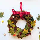 Indoor wool Autumn wreath