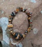 Tiger's Eye Gemstone Chip Bracelet - Handmade Natural Stone Bracelet