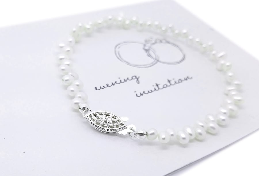 Sterling Silver Freshwater Pearl Bracelet