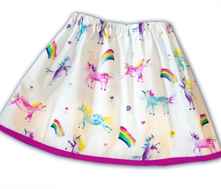Girl's Unicorn Skirt, Girls Unicorn Outfit, Girls Clothing, Unicorn Gift, Unicor
