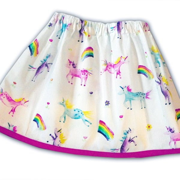 Girl's Unicorn Skirt, Girls Unicorn Outfit, Girls Clothing, Unicorn Gift, Unicor
