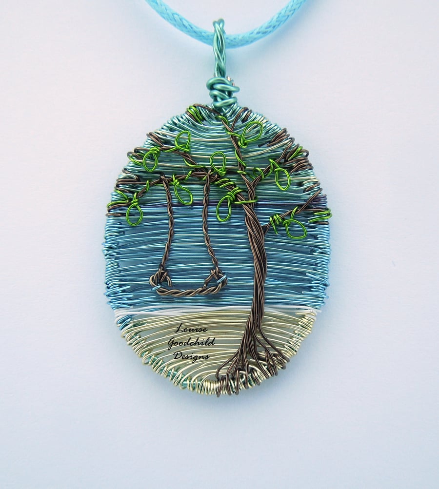 Beach necklace, wire tree necklace, nature jewellery, wire wrap, MADE TO ORDER