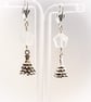 Quartz Star And Christmas Tree Earrings. Optional clip-on, 925 Or Titanium Wires - Image 1