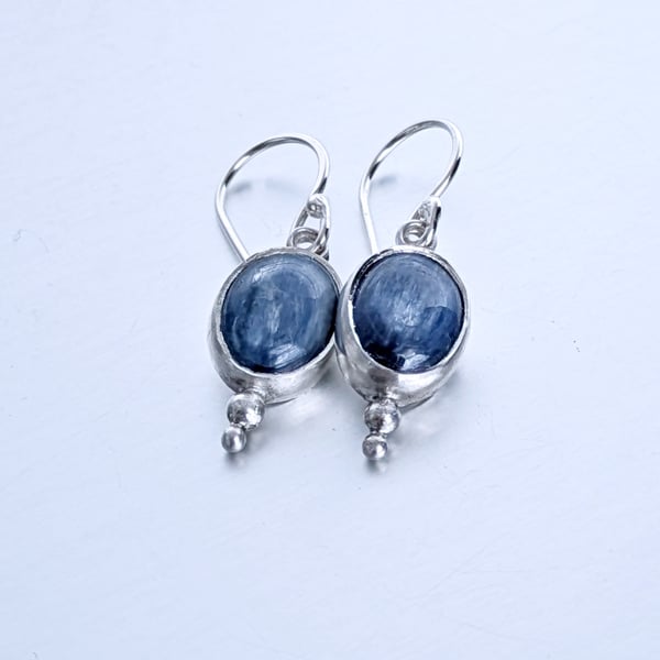 Blue kyanite earrings
