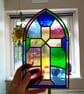 Stained Glass Cross Window Hanging Church - Image 4