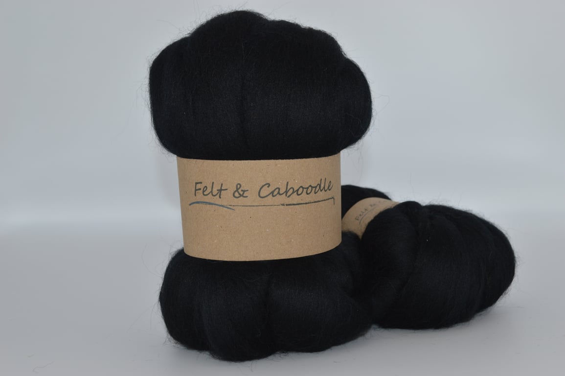 Raven Black Corriedale top 