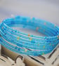 Turquoise seed bead wrap (memory wire) Bracelet - Image 5