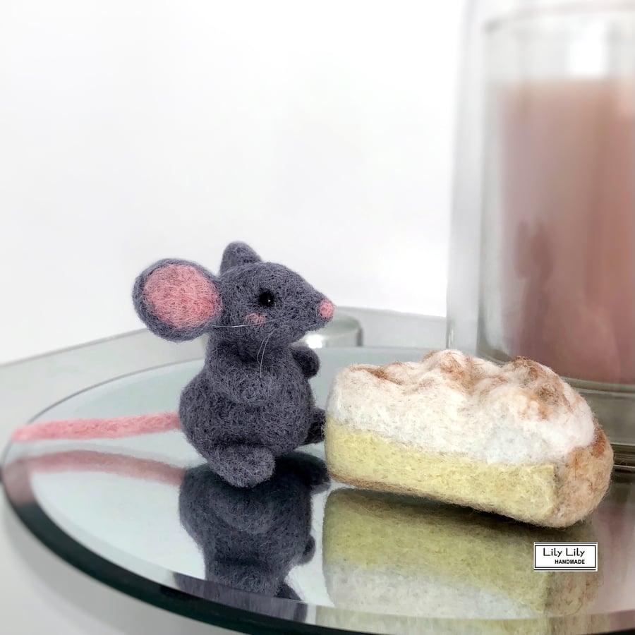 Needle felted Mouse by Lily Lily Handmade SALE 