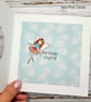 Birthday Card - Butterfly and Fairies, stars, clouds, birthday wishes - Image 3