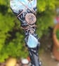 crystal wand Quartz Gemstone lunar Moon with Labradorite, handcrafted fairy witc - Image 2