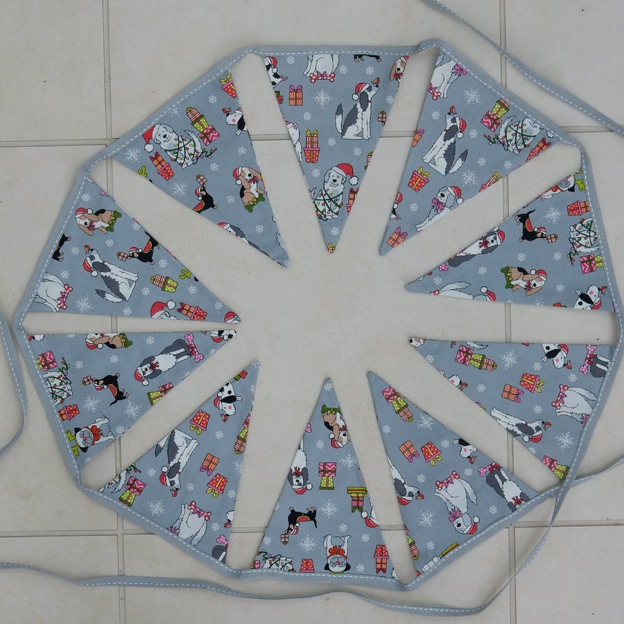 Bunting Christmas dogs and presents