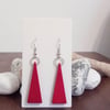 Red Isosceles Triangle Earrings