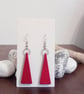 Red Isosceles Triangle Earrings - Image 1