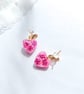 Dried Flower Heart Earrings - Image 4
