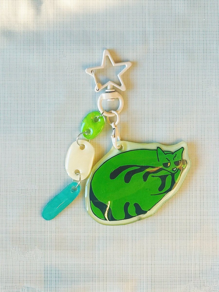 No More Drama Cat – Handmade Original Pet Illustration Keyring