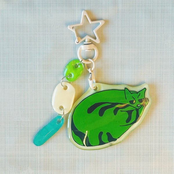 No More Drama Cat – Handmade Original Pet Illustration Keyring