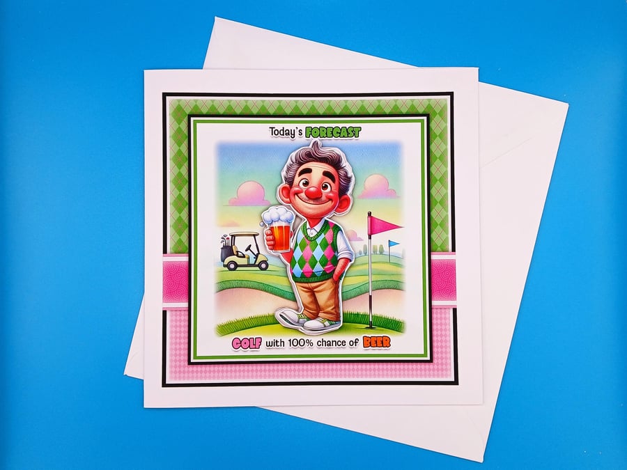 Funny Golf Birthday Card