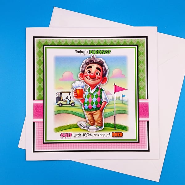 Funny Golf Birthday Card