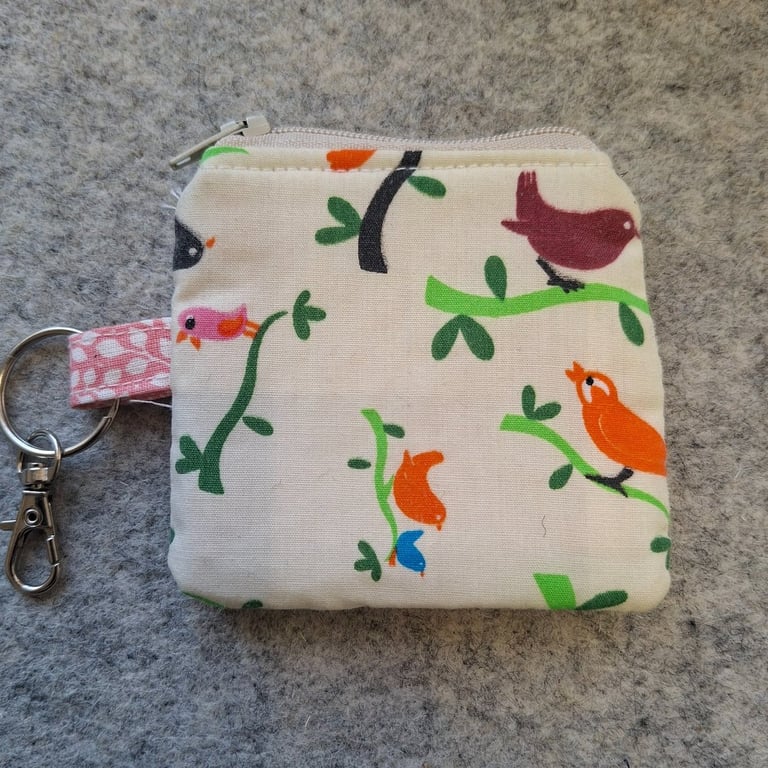 Mini Coin Purse, Mini Zip Purse, Keyring Coin Purse