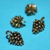 antique bronze pine-cones - 2pcs 