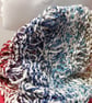 Lacy Twisted Mobius Cowl in Rainbow Glitter Cotton blend  - Image 5