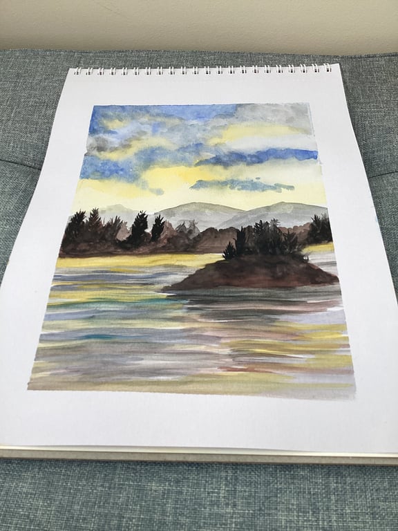 Lake District Keswick watercolour painting 