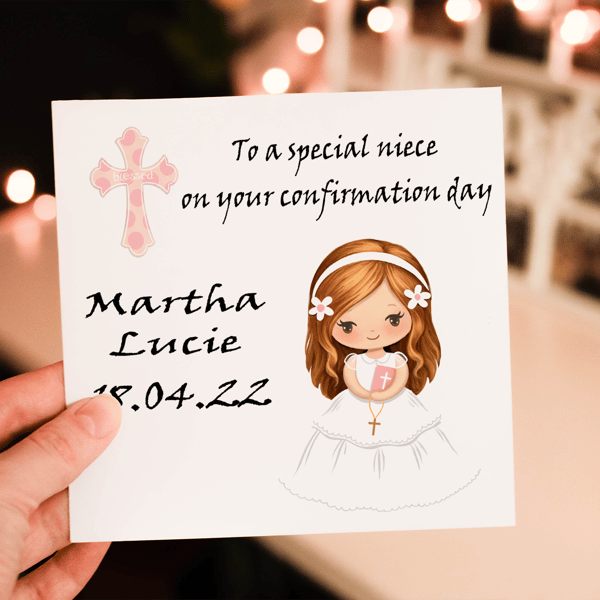 Niece On Your Confirmation Day Card, Confirmation Card For Niece, Congratulation