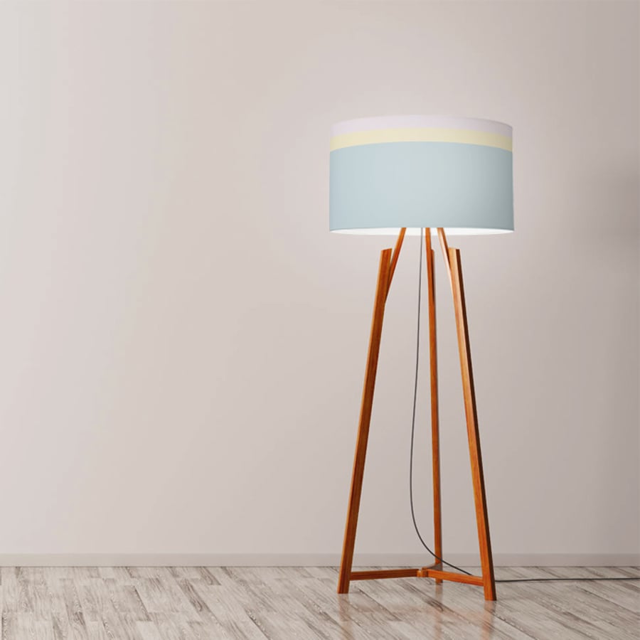 Colour Combination Drum Lampshade, Diameter 45 cm (18"), Ceiling or floor lamp