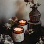By Moon & Tide candles and calligraphy