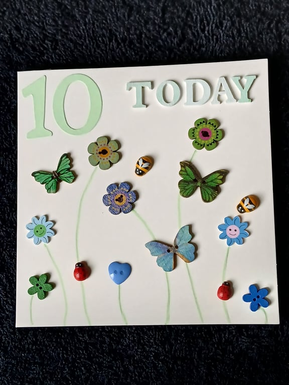 Happy 10th birthday card 