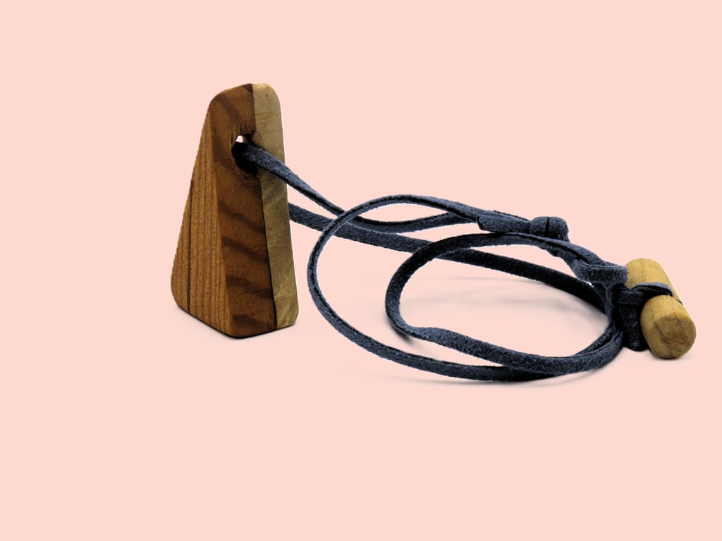 Handcrafted triangular 2 woods pendant & necklace: SKU-N10