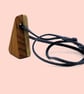 Handcrafted triangular 2 woods pendant & necklace: SKU-N10 - Image 1