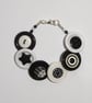 Black and White button bracelet - Image 1