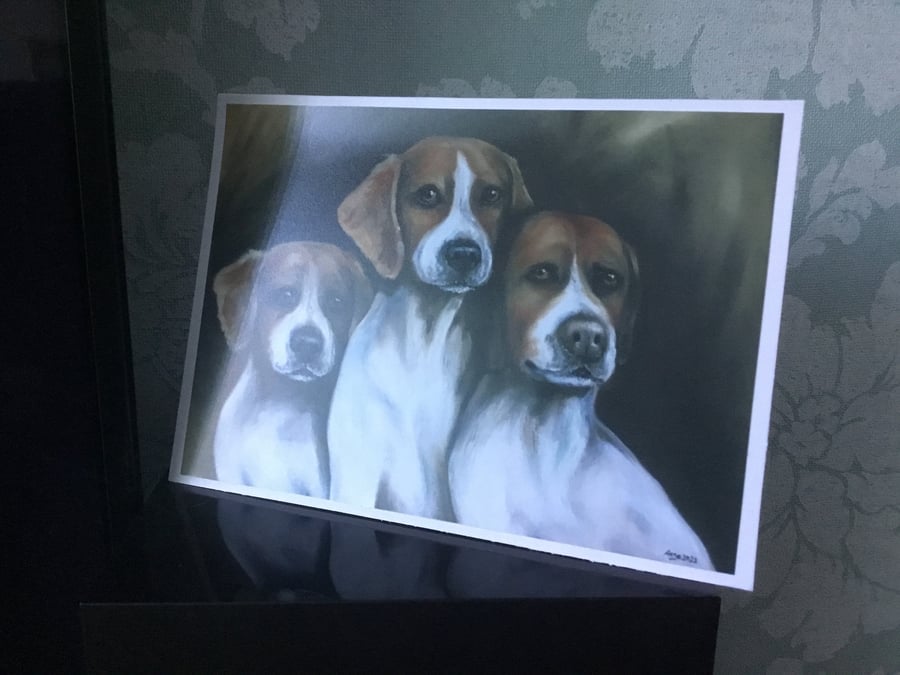 Beagles Art Card