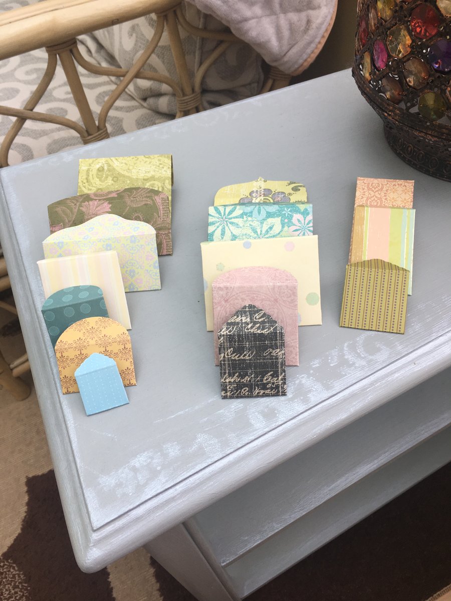 Selection of mini fancy patterned envelopes.