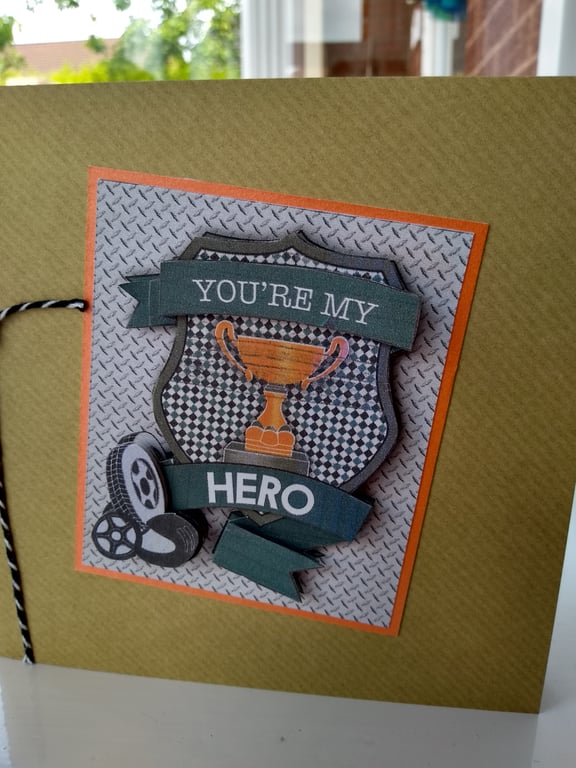 You're my hero father's Day card
