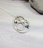 Necklace, Silver Rock Pools Pendant with Paua Shell - Image 2