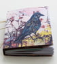 Wood Crow, handmade journal