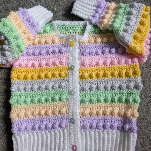 Unicorn colours cardigan for ages 2.5 to 3 years old child 