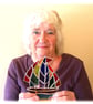 Stained Glass Sailboat On Wooden Stand Rainbow Yacht  Handmade gift  - Image 6