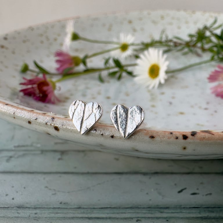 Silver Heart Stud Earrings – Silver Heart Jewellery