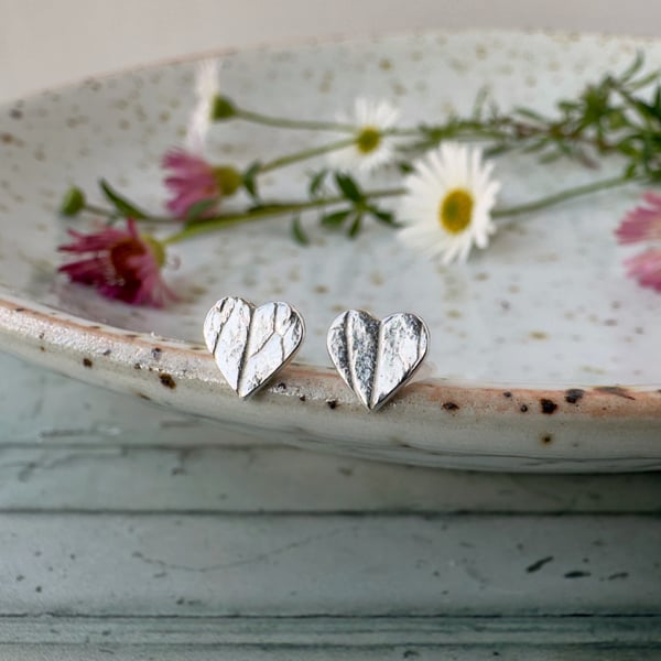 Silver Heart Stud Earrings – Silver Heart Jewellery