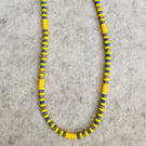 Yellow and beaded necklace
