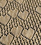 Hand Knitted Lemon Baby Shawl with Heart Lace and Ruffled Edge - Image 5