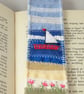 Bookmark - Seaside - patchworked and embroidered - Image 4